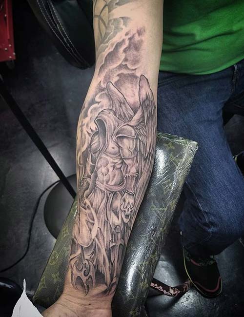 Update 88+ about angel forearm tattoo latest - in.daotaonec