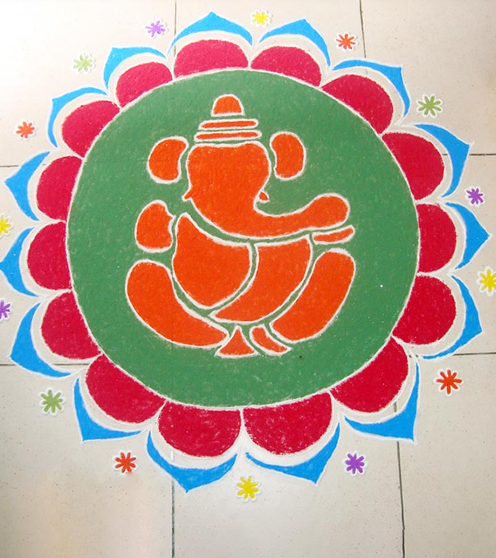 10 Best Ganesh Rangoli Designs That You Should Try In 2019