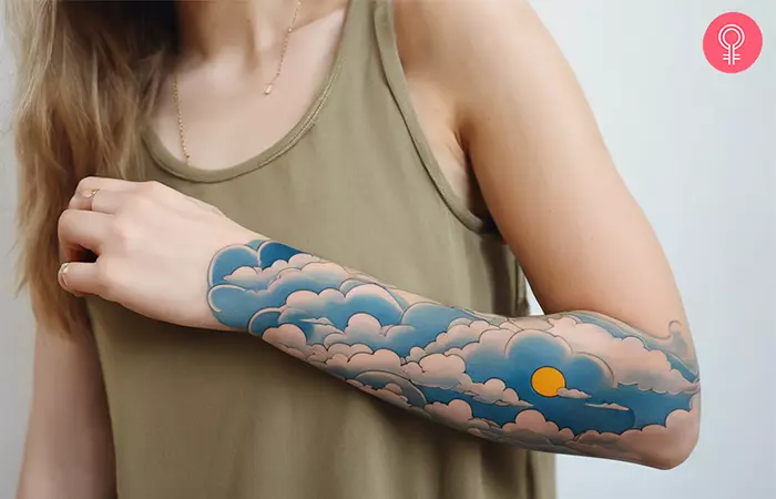 Cloud Arm Tattoo
