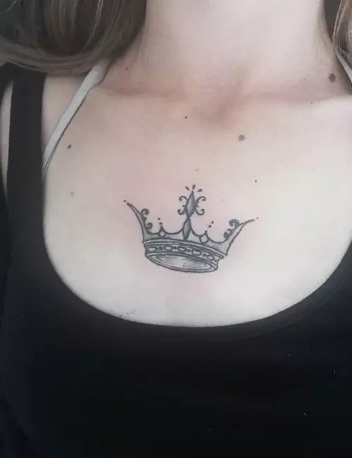 Crown tattoo design for women