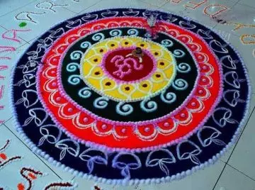 Unique rangoli design for Diwali