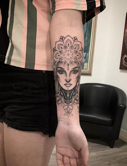 Feminine forearm tattoo idea