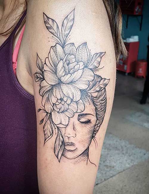 Floral arm tattoo idea