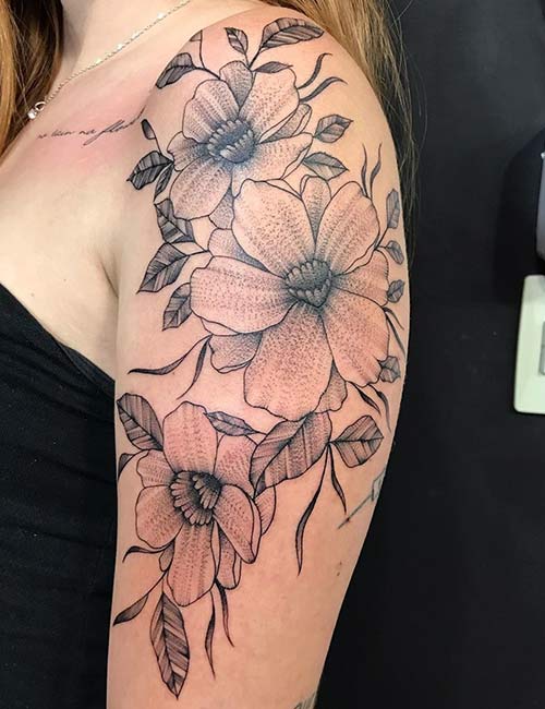 Flower Tattoos Designs On Shoulder