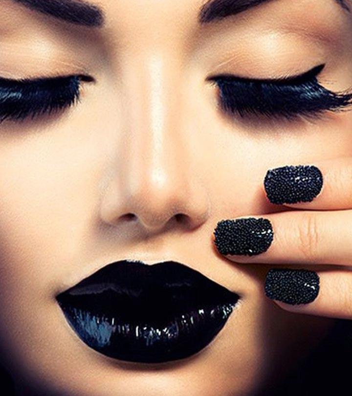 Make to face black how lipstick