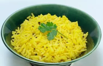 Mustard seeds rice is a popular recipe.