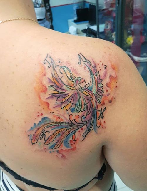 Phoenix tattoo design for women