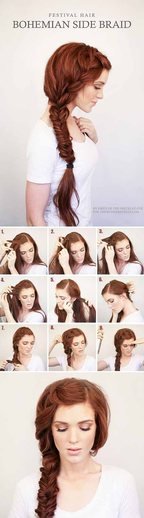 Side braids tutorial