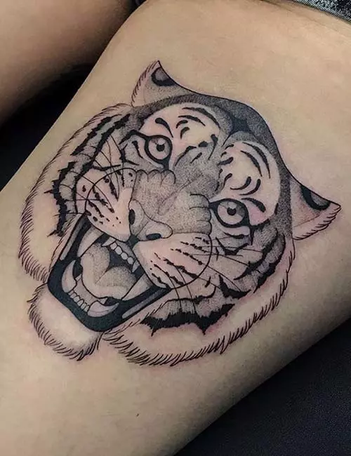 Tiger tattoo design for women