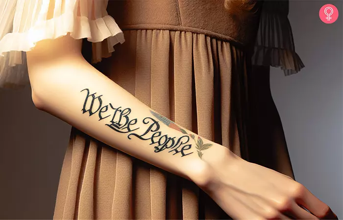 We The People Arm Tattoo