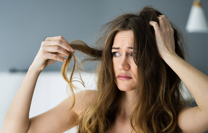 Woman with damaged hair may benefit from biotin