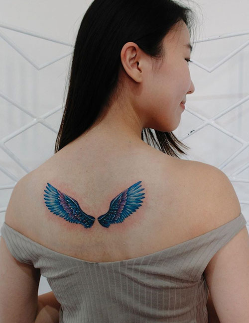 Wings tattoo design for women
