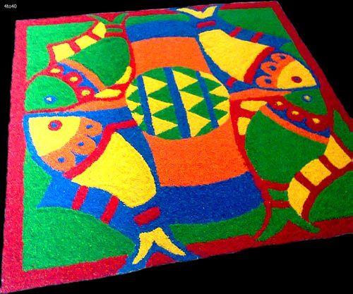 Fish pattern rangoli