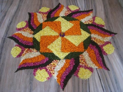 Creative flower rangoli reflecting your expertise