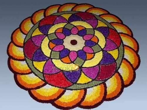 Extravagant rangoli design for Diwali and wedding eve