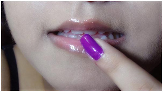 Apply lip balm in massaging motions gently to make lips soft