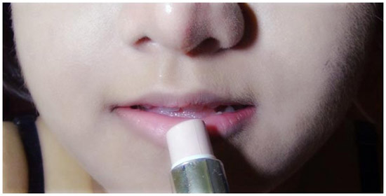Apply concealer normally to make lips soft