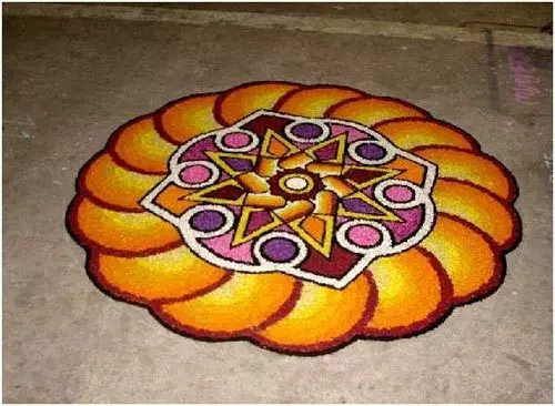 Onam pookalam design for competition