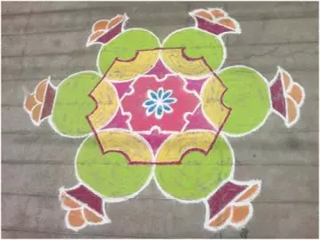 Pongal rangoli design for competition