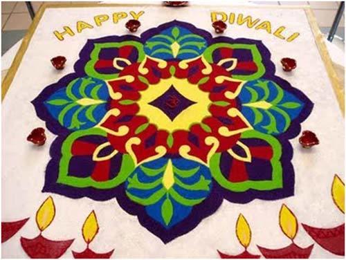 rangoli comemora diwali