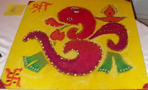 The om sign for a small rangoli design