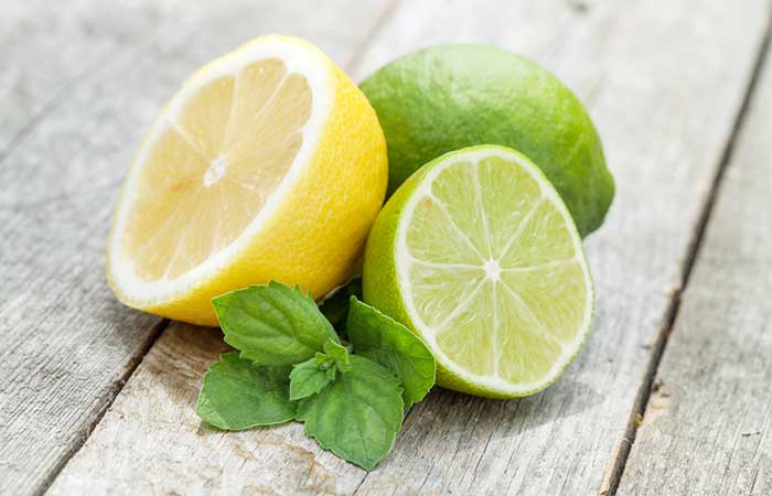 Lemon and lime contain vitamin C