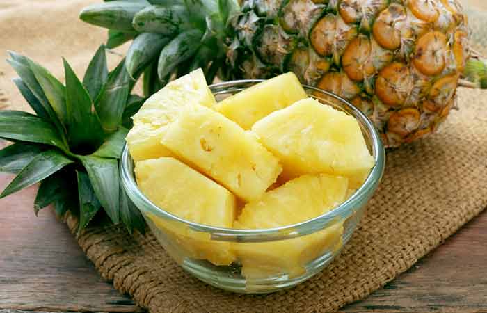 Pineapple contains vitamin C
