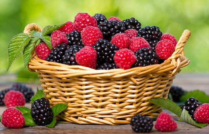 Raspberry and blackberry contain vitamin C