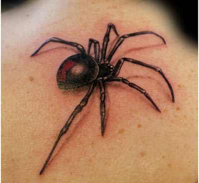 3D spider tattoo design