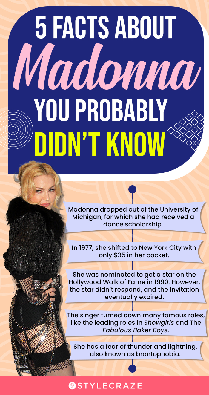 5 facts about madonna you probably didn’t know (infographic)