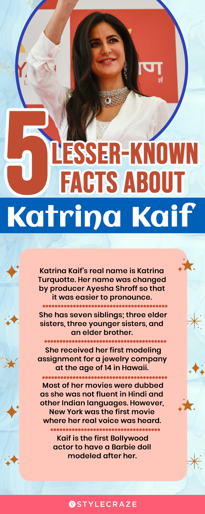 5 lesser known facts about katrina kaif (infographic)