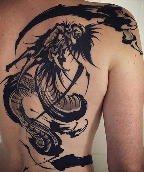 Abstract dragon tattoo design