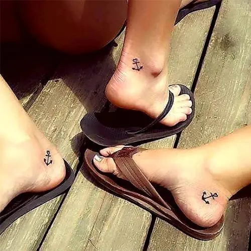 Anchor ankle tattoo