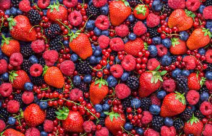 Assorted berries rich in antioxidants