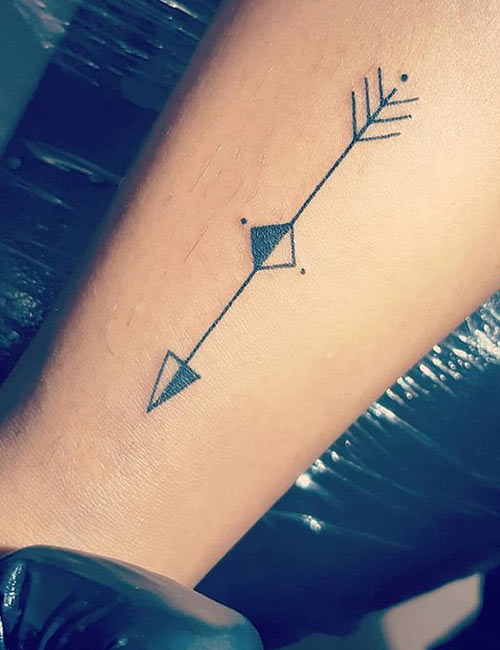 Small arrow tattoo design on hand