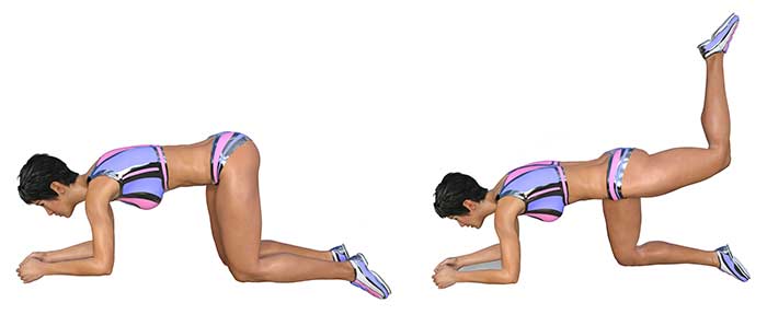 Back kick to lose weight in your thighs