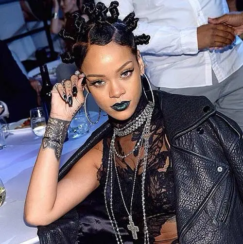 Rihanna Cross Tattoo On Her Wrist