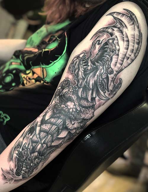 Dragon arm tattoo design