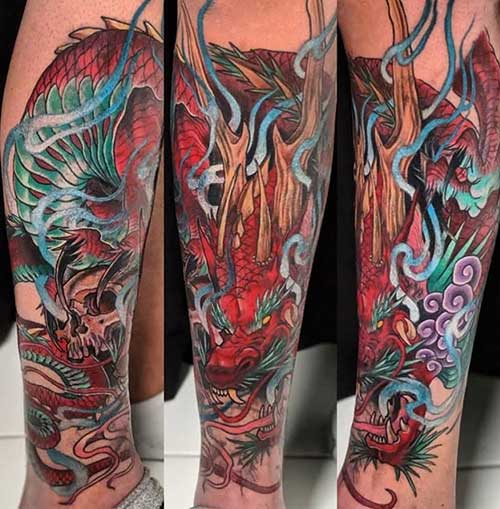 Dragon band tattoo design
