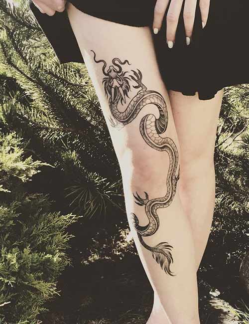 Dragon snake tattoo design
