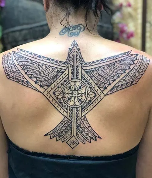 Maori eagle tattoo design