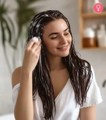 Women With Applying Hair Masks For Dandruff