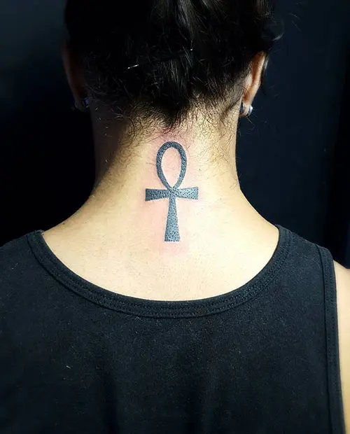 Egyptian cross tattoo