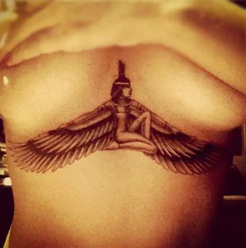 Rihanna Egyptian Stomach Tattoo