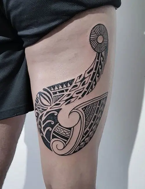 Fish hook Maori tattoo design