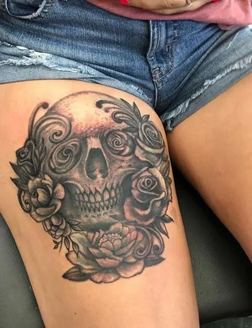 Flowery Skull Tattoos