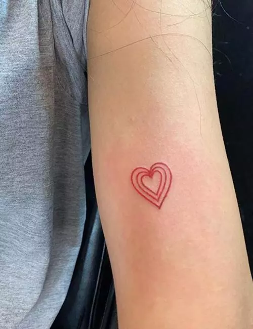 Small heart tattoo design