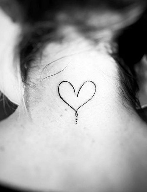 Small heartbeat tattoo design