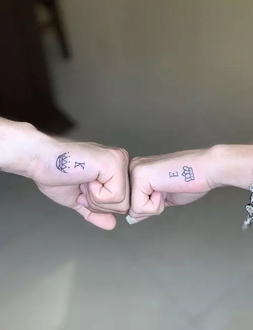 Initials tattoo for couples