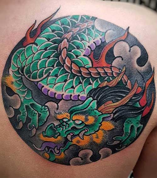 Japanese dragon tattoo design